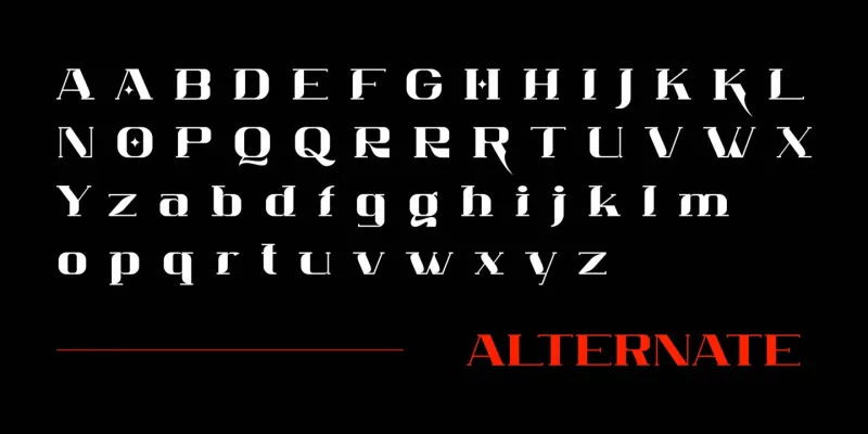 Homrich Font preview 7 – Display Fonts font sample