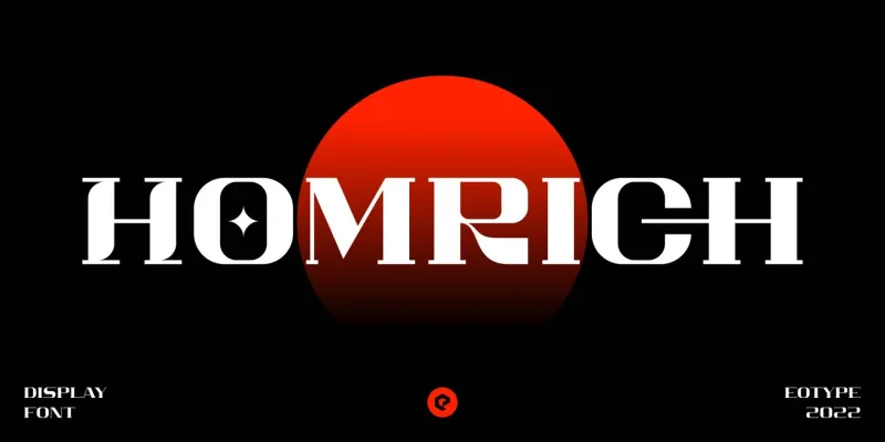 Homrich Font preview 11 – Display Fonts font sample