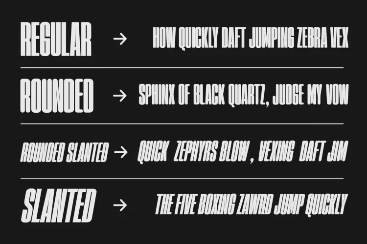 Homura Font preview 4 – Sans Serif Fonts font sample