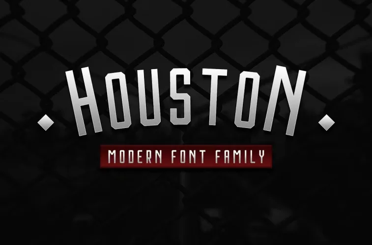 Houston Font preview 2 – Display Fonts font sample