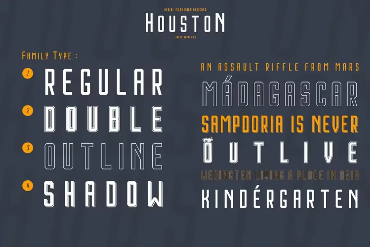 Houston Font preview 5 – Display Fonts font sample