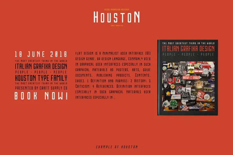 Houston Font preview 6 – Display Fonts font sample