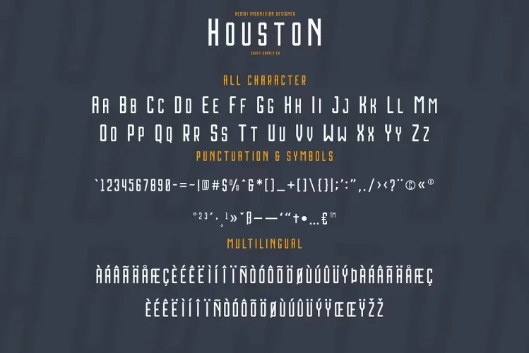 Houston Font preview 7 – Display Fonts font sample
