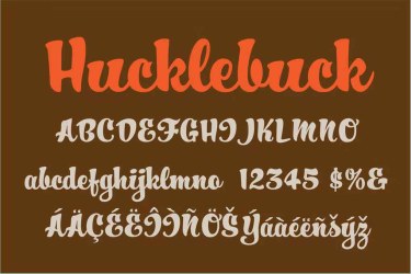Hucklebuck Font free download – Retro font preview