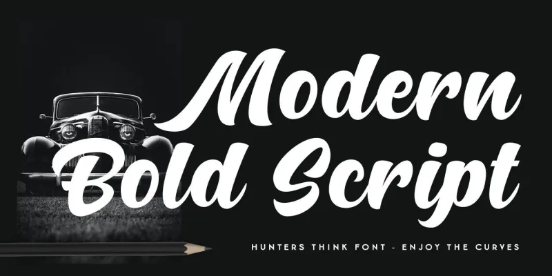 Hunters Think Font preview 1 – Script And Handwritten font sample