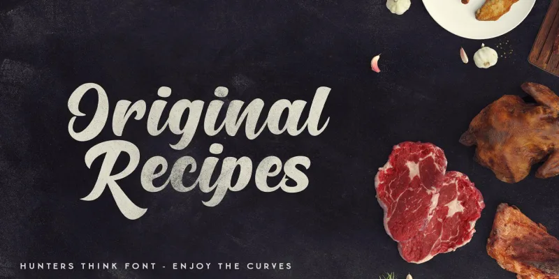 Hunters Think Font preview 4 – Script And Handwritten font sample