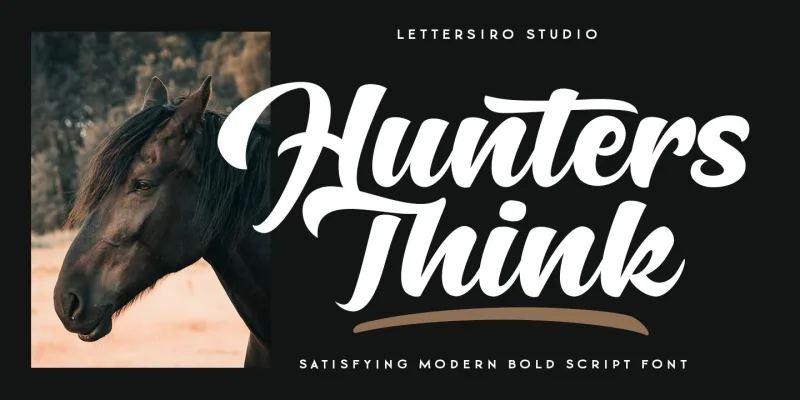 Hunters Think Font preview 7 – Script And Handwritten font sample