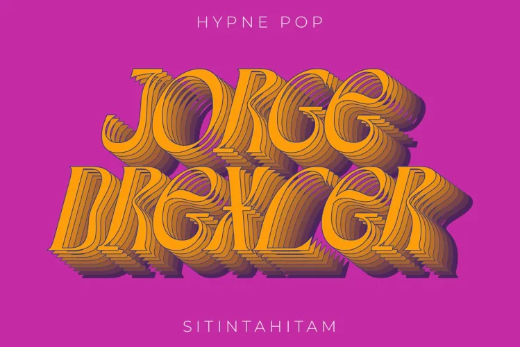 Hypne Pop Display Font preview 1 – Display Fonts font sample