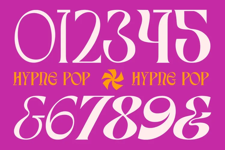 Hypne Pop Display Font preview 4 – Display Fonts font sample