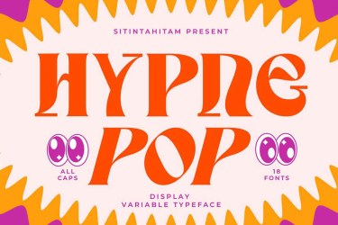 Hypne Pop Display Font free download – Retro font preview