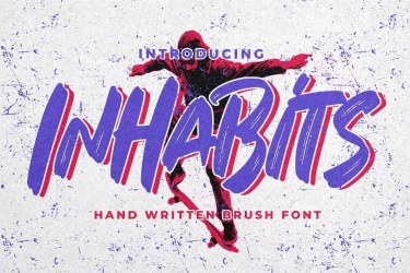 INHABITS Handwritten Brush Font free download – Packaging font preview