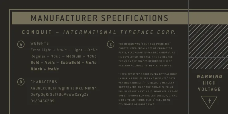 ITC Conduit Font preview 3 – Sans Serif Fonts font sample