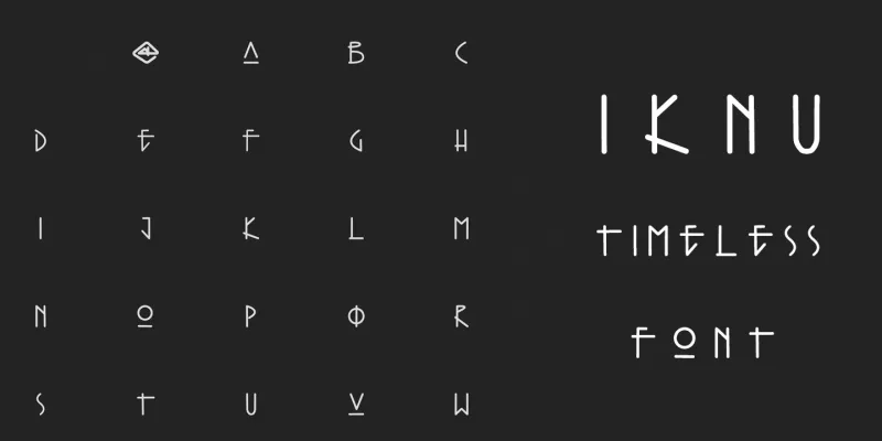 Iknu Font preview 1 – Display Fonts font sample