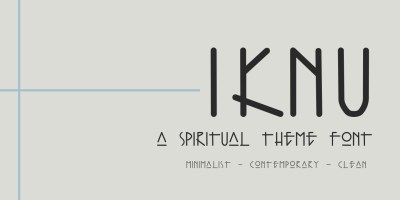 Iknu Font free download – Minimal font preview