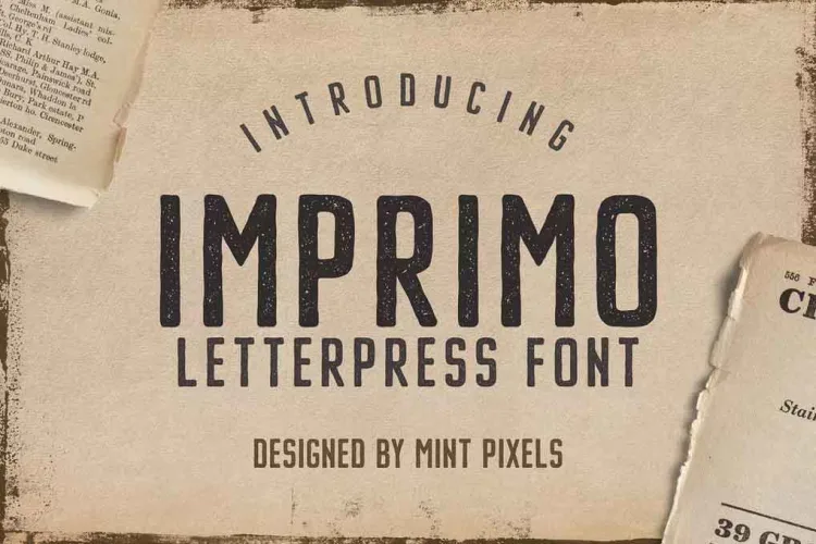 Imprimo Letterpress Font preview 4 – Sans Serif Fonts font sample