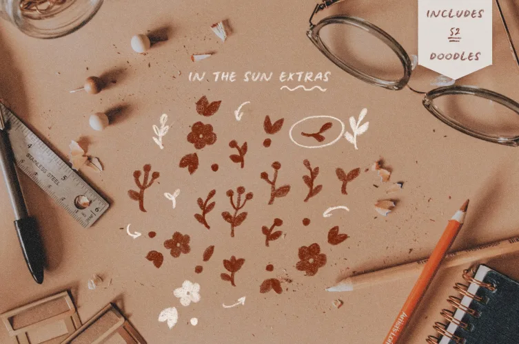 In The Sun Handwritten SVG Font preview 2 – Handwriting Fonts font sample