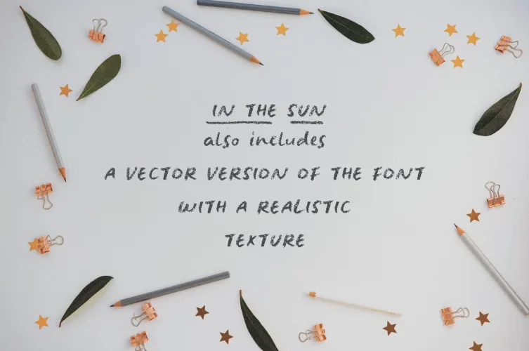 In The Sun Handwritten SVG Font preview 3 – Handwriting Fonts font sample