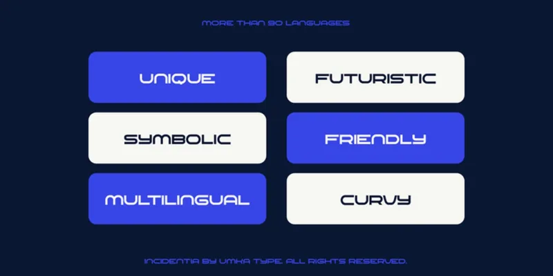 Incidentia Font preview 2 – Display Fonts font sample