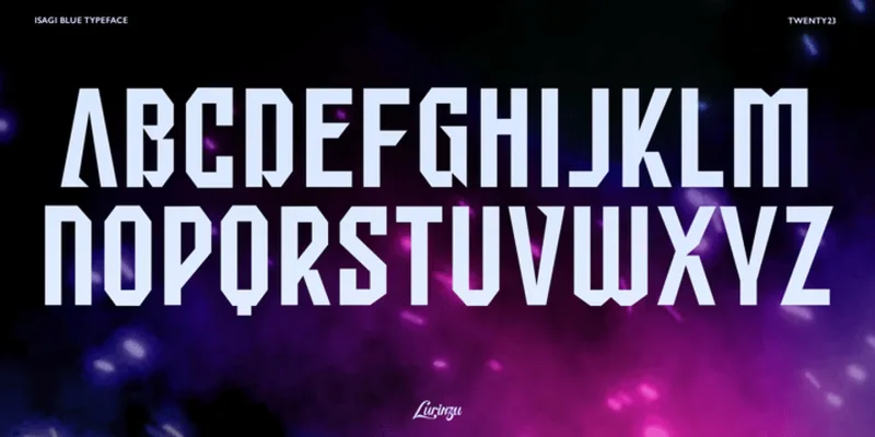 Isagi Blue Font Family preview 2 – Display Fonts font sample