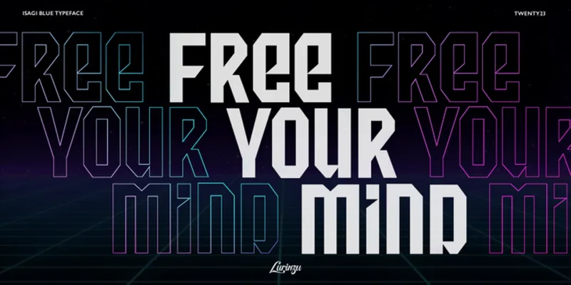 Isagi Blue Font Family preview 7 – Display Fonts font sample