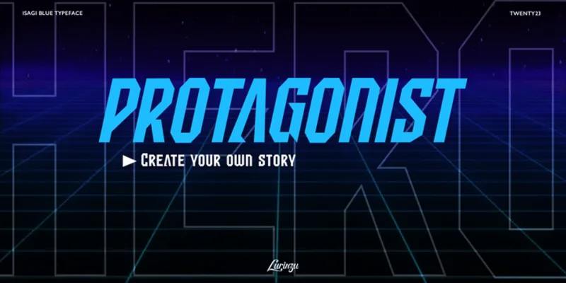 Isagi Blue Font Family preview 8 – Display Fonts font sample