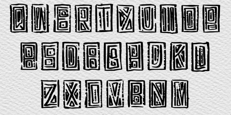 Japan Stamp Font preview 4 – Decorative Fonts font sample