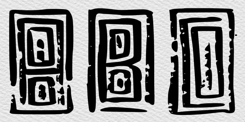 Japan Stamp Font preview 5 – Decorative Fonts font sample