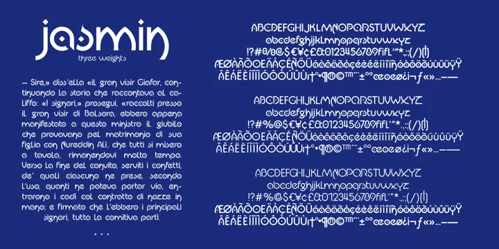 Jasmin Font preview 4 – Display Fonts font sample