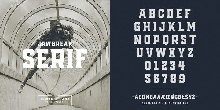Jawbreak Font Family preview 2 – Slab Serif Fonts font sample