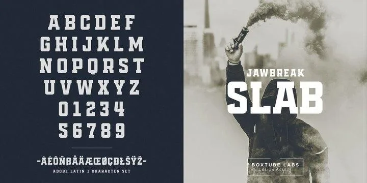 Jawbreak Font Family preview 3 – Slab Serif Fonts font sample