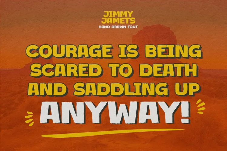 Jimmy Jamets – Hand Drawn Font preview 4 – Display Fonts font sample