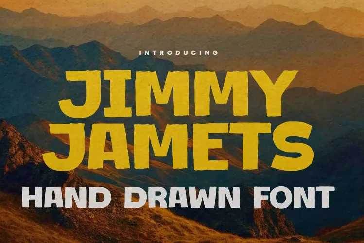 Jimmy Jamets – Hand Drawn Font preview 6 – Display Fonts font sample