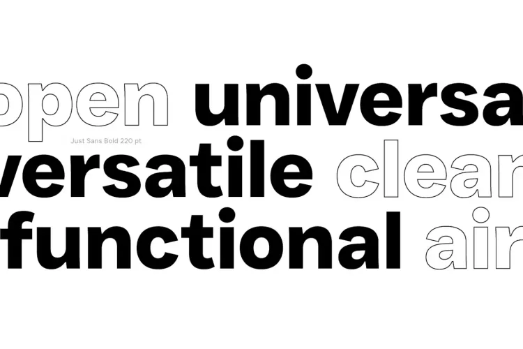 Just Sans Font preview 1 – Sans Serif Fonts font sample