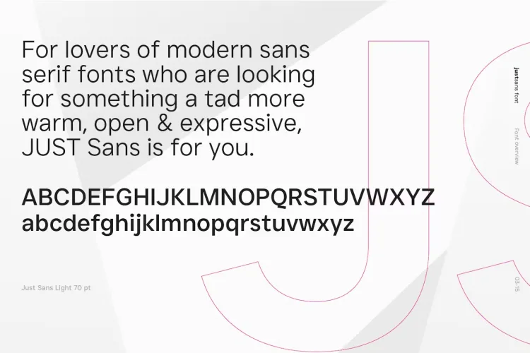 Just Sans Font preview 7 – Sans Serif Fonts font sample
