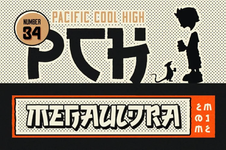 Kabuto Tribute Font preview 2 – Display Fonts font sample