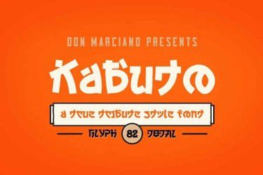 Kabuto Tribute Font free download – Readable font preview