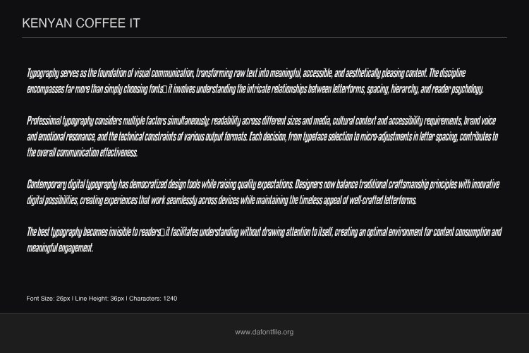 Kenyan Coffee Font Family free download preview 3 – Sans Serif Fonts font