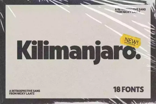 Kilimanjaro Sans Font preview 5 – Display Fonts font sample