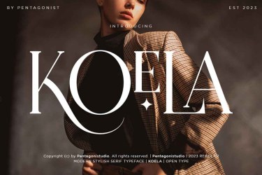 Koela – Modern Serif Font free download – Serif font preview