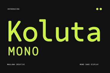 Koluta Mono Font free download – Bold font preview