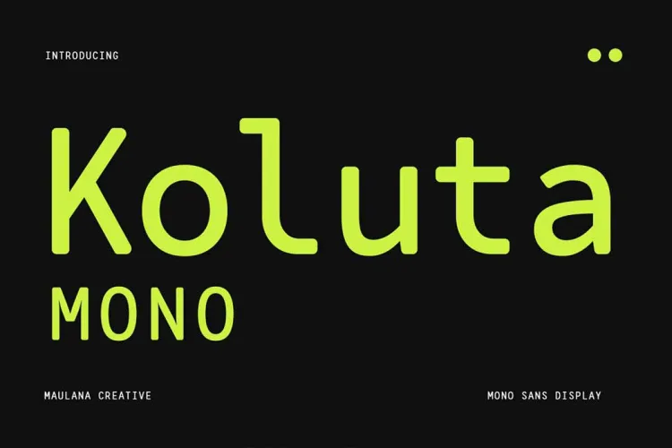 Koluta Mono Font preview 5 – Display Fonts font sample