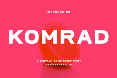 Komrad Sans Display Font free download – Komrad Sans Display Font font preview