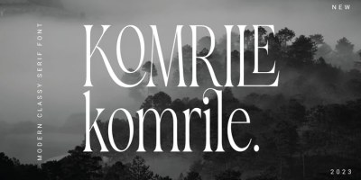 Komrile Font Family free download – Serif font preview