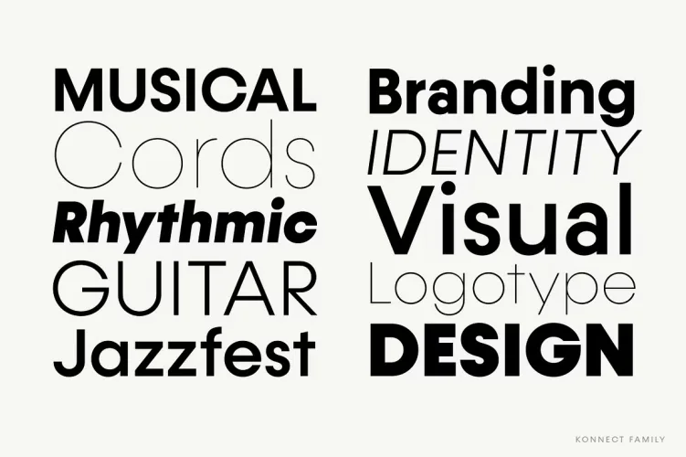 Konnect Font preview 6 – Sans Serif Fonts font sample