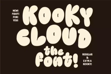 Kooky Cloud Font free download – Bold font preview