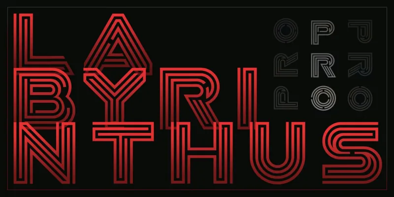 Labyrinthus Pro Font preview 9 – Display Fonts font sample
