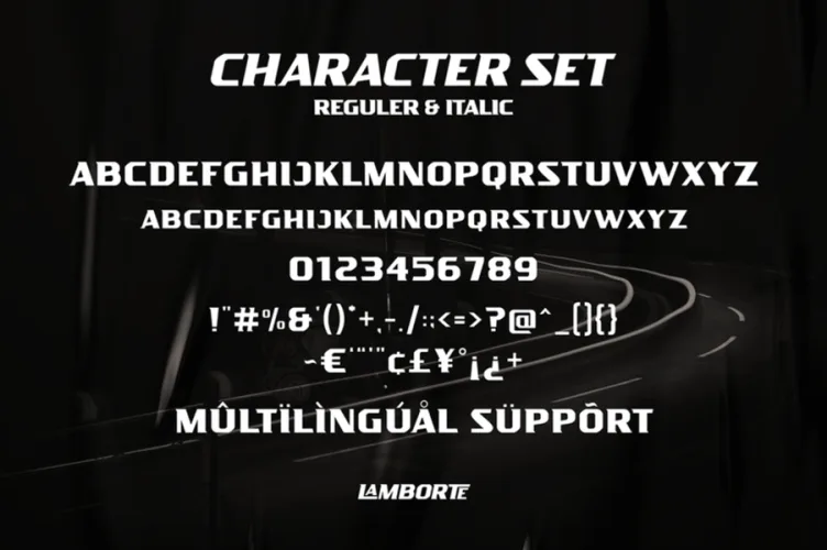 Lamborte Font preview 5 – Display Fonts font sample