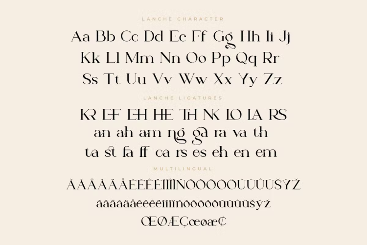 Lanche Font free download preview 3 – Serif Fonts font