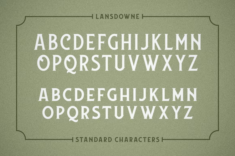 Lansdowne Font free download preview 3 – Serif Fonts font