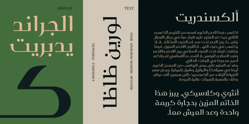 Laureen Zaza Font Family preview 3 – Arabic Font font sample